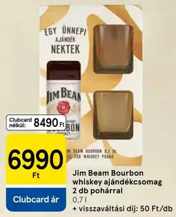 Tesco Jim Beam Bourbon whiskey ajándékcsomag ajánlat