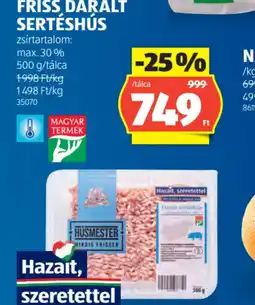 ALDI HÚSMESTER FRISS DARÁLT SERTÉSHÚS ajánlat