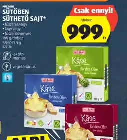 ALDI MILSANI SÜTŐBEN SÜTHETŐ SAJT ajánlat