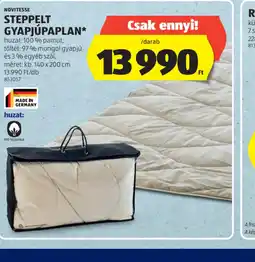 ALDI NOVITESSE STEPPELT GYAPJÚPAPLAN ajánlat