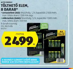 ALDI ACTIV ENERGY TÖLTHETŐ ELEM ajánlat
