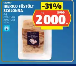 ALDI GOURMET IBERICO FÜSTÖLT SZALONNA ajánlat