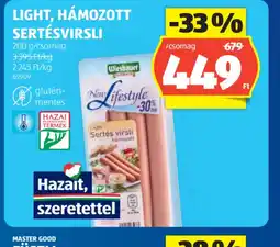 ALDI Wiesbauer LIGHT SERTÉSVIRSLI ajánlat