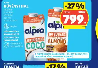ALDI ALPRO NÖVÉNYI ITAL ajánlat