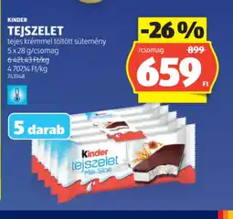 ALDI KINDER TEJSZELET ajánlat
