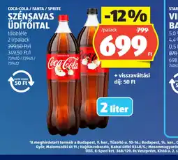 ALDI COCA-COLA SZÉNSAVAS ÜD Üllő, K-Sped krt. 368/129. és Veszprém, Kistó u. 2. szám alatti üzletünkben nem elérhető.TŐITAL ajánlat