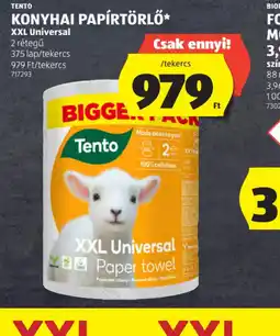 ALDI TENTO KONYHAI PAP 3,961/flakonRTÖRLŐ ajánlat