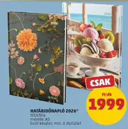 PENNY HATÁRIDŐNAPLÓ 2026 ajánlat