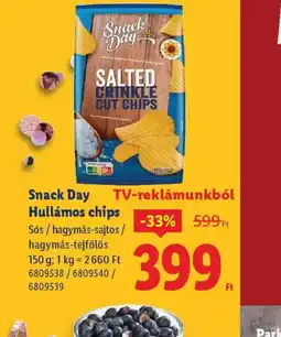 Lidl Snack Day Hullámos chips ajánlat