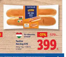 Lidl Tastino Hot dog kifli ajánlat