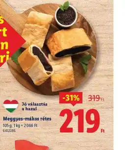 Lidl Meggyes-mákos rétes ajánlat