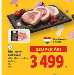 Lidl Tesco sertés back bacon ajánlat
