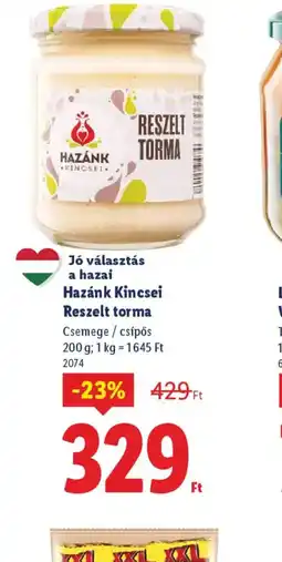 Lidl Hazánk Kincsei Reszelt torma ajánlat