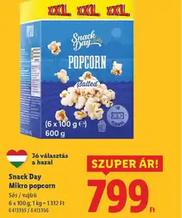 Lidl Snack Day Mikro popcorn ajánlat