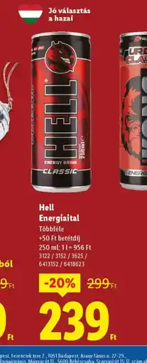 Lidl Hell Energiaital ajánlat