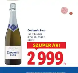 Lidl Codorniu Zero ajánlat