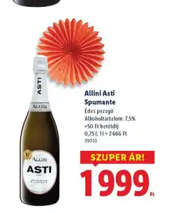 Lidl Allini Asti Spumante ajánlat