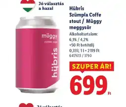 Lidl Hübris Szümpla / Müggy sör ajánlat