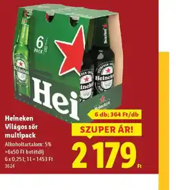 Lidl Heineken Világos sör multipack ajánlat