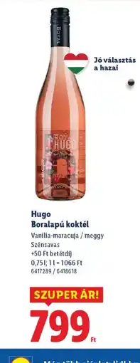 Lidl Hugo Boralapú koktél ajánlat