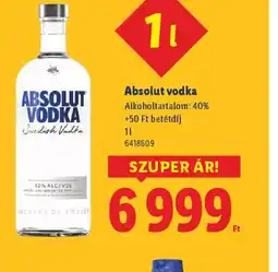 Lidl Absolut vodka ajánlat