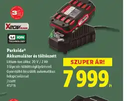 Lidl Parkside Akkumulátor és töltőszett ajánlat