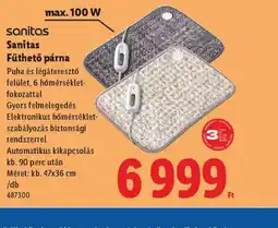 Lidl Sanitas Fűthető párna ajánlat