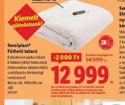 Lidl Sensiplast Fűthető takar ajánlat