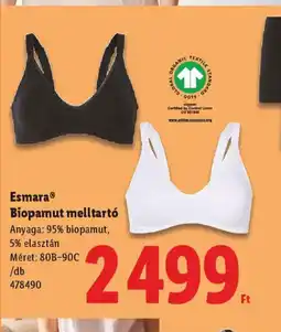 Lidl Esmara Biopamut melltart ajánlat
