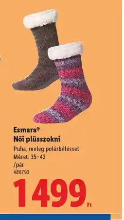 Lidl Esmara Női plüsszokni ajánlat