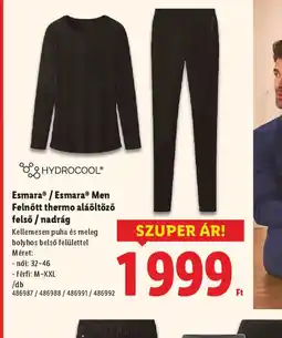 Lidl ESMARA thermo aláöltöző ajánlat