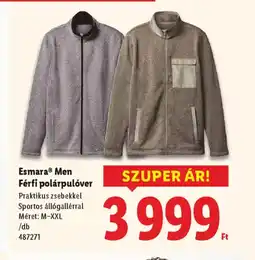 Lidl Esmara Men Férfi polárpulver ajánlat