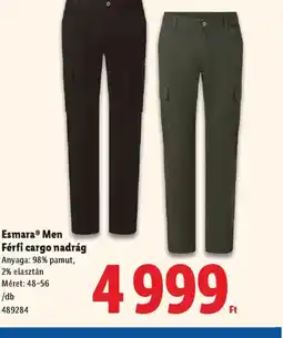 Lidl Esmara Men Férfi cargo nadrág ajánlat