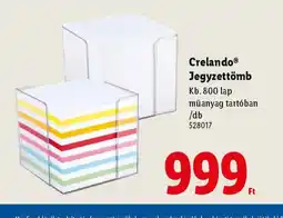 Lidl Crelando Jegyzetttömb ajánlat