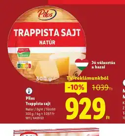 Lidl Pilos Trappista sajt ajánlat