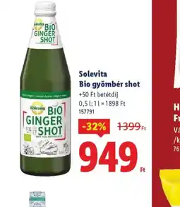 Lidl Solevita Bio gyömbér shot ajánlat