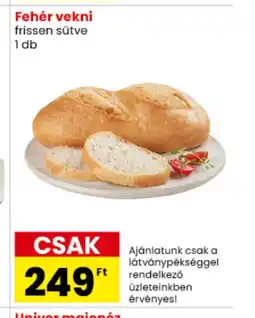 Spar Fehér vekni frissen sütve ajánlat