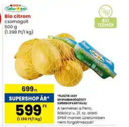 Spar Market Bio citrom ajánlat