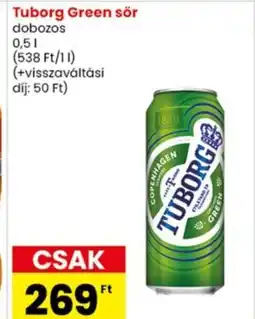 Spar Market Tuborg Green sör ajánlat