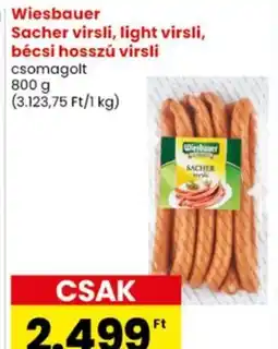 Spar Market Wiesbauer Sacher virsli, light virsli ajánlat