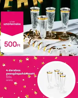 Pepco 4 darabos pezsgőspohár szett ajánlat