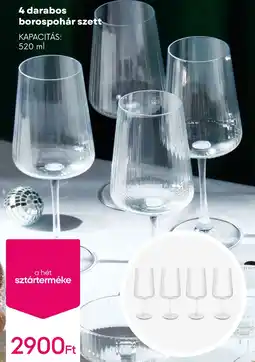 Pepco 4 darabos borospohár szett ajánlat