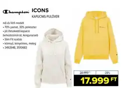 Hervis Icons kapucnis pulóver ajánlat