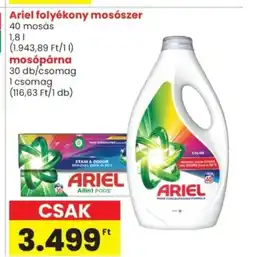 Spar Market Ariel folyékony mosószer ajánlat