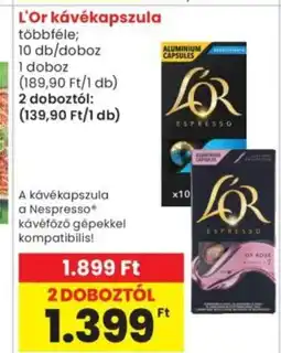 Spar Market L'Or kávékapszula ajánlat