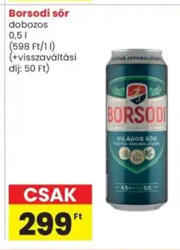 Spar Market Borsodi sör ajánlat