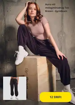GymBeam Aura női melegítőnadrág Tee Brown - GymBeam ajánlat