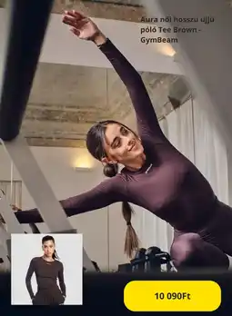 GymBeam Aura női hosszú ujjú póló Tee Brown - GymBeam ajánlat
