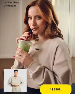 GymBeam Aura női Cropped pulóver Grey - GymBeam ajánlat