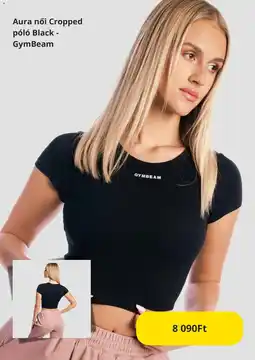 GymBeam Aura női Cropped póló Black - GymBeam ajánlat